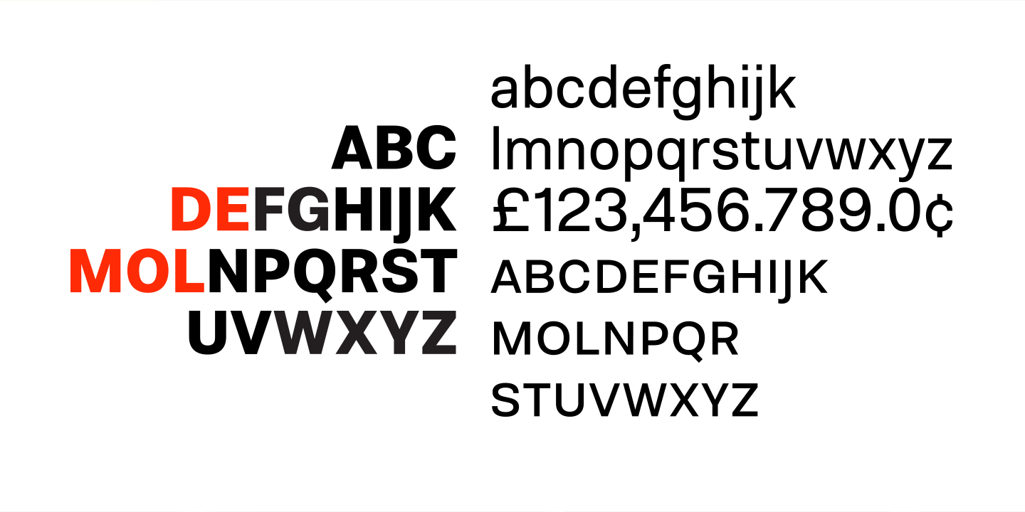 Przykład czcionki Molde Compressed Semibold Italic